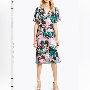 Floral wrap dress